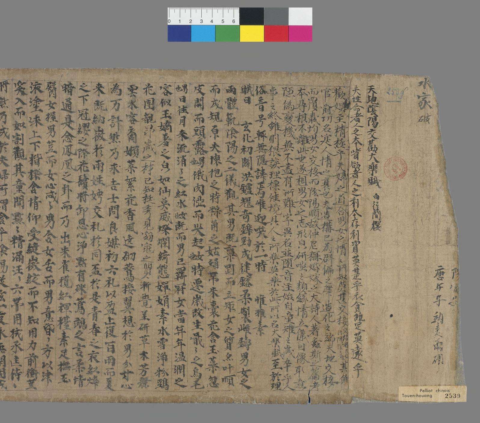 天地阴阳交欢大乐赋.白行简著.Pelliot chinois 2539.法国图家书馆藏 PDF电子版下载 | 时光古籍