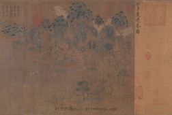 游春图卷.隋.展子虔作.绢本设色.附注释.46239X5160像素.北京故宫博物院藏 PDF电子版下载
